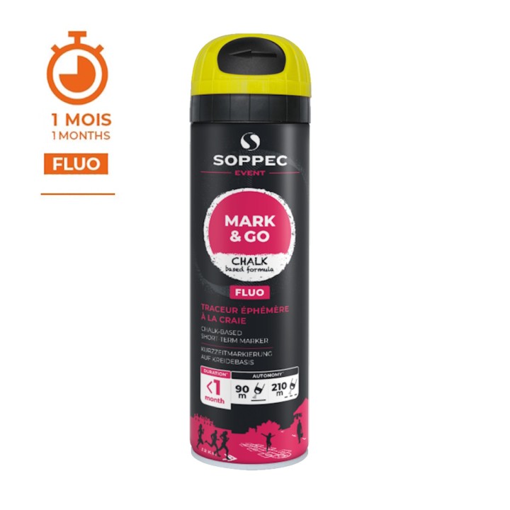 Bombe de peinture marquage temporaire Mark & Go 500 ml - 1 mois Soppec