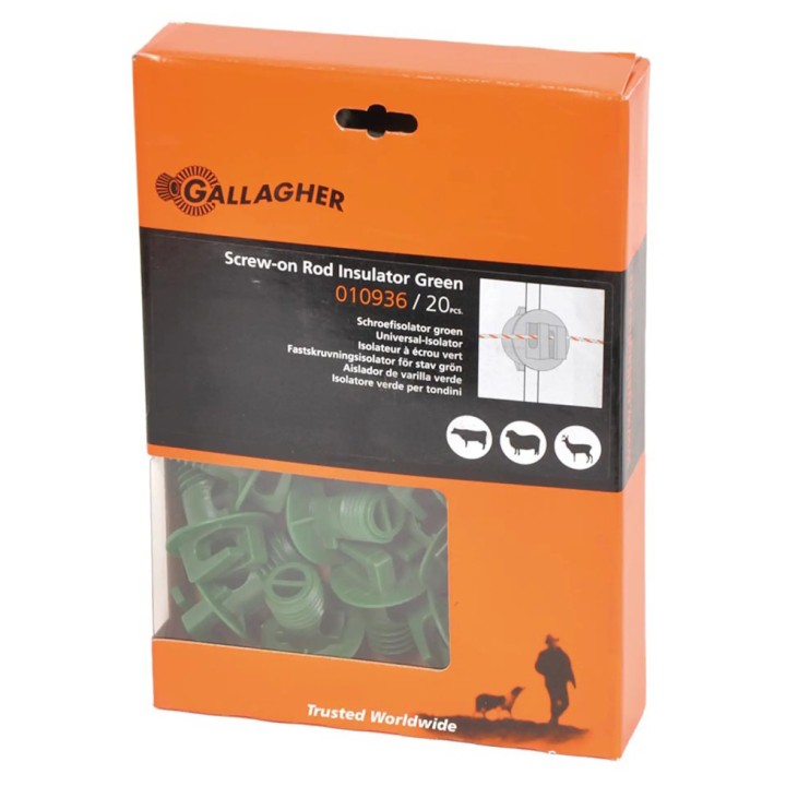 Isolateur à écrou vert diam. 8,5 - 13 mm Gallagher