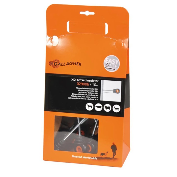Isolateur à distance XDI pour piquets fer ou ciment (10 unités)