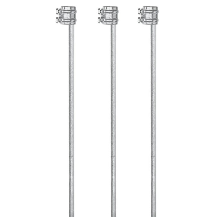 Prise de terre pour clôture électrique avec collier de serrage (3 unités)