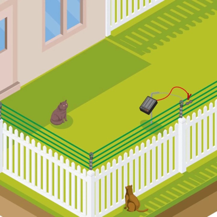 Kit de clôture électrique pour chat S6 SOLAR Gallagher