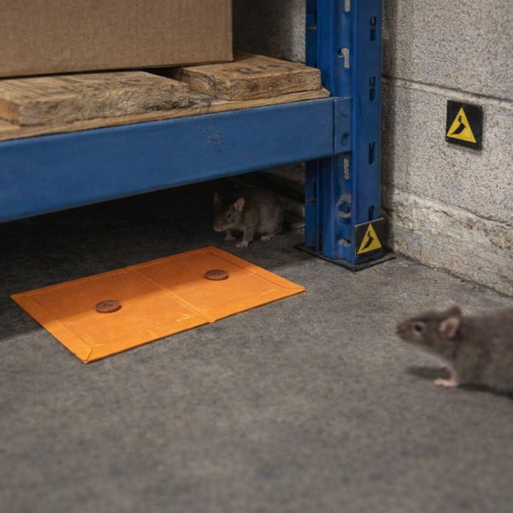 Plaque de Glu Collante professionnelle avec attractif Rats, Souris - carton de 20 unités
