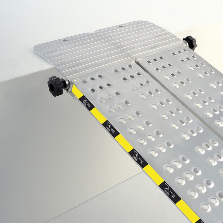 Rampe de chargement fixe aluminium 2,5 m, capacité chargement max. par paire 755 kg
