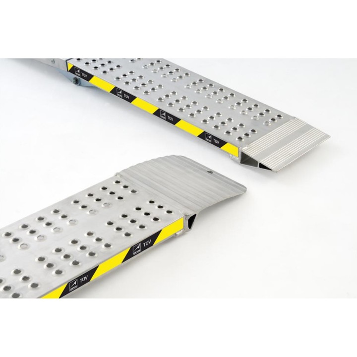Rampe de chargement pliable aluminium 2,5 m, capacité chargement max. par paire 600 kg