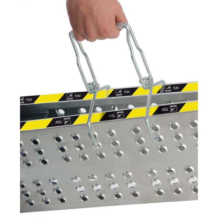 Rampe de chargement pliable aluminium 3 m, capacité chargement max. par paire 330 kg