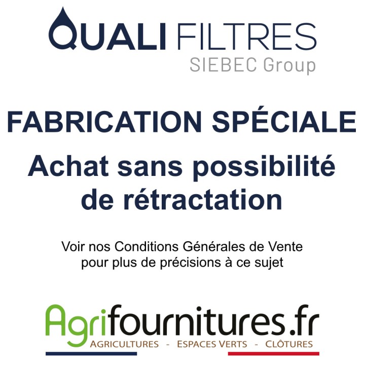 Poche filtrante feutre QUALIPOCHE F - taille 10 - 1µm - anneau injecté profil 4 PP Quali-filtres