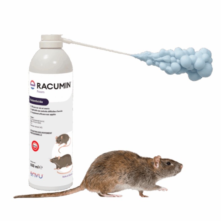 Rodenticide Racumin Foam Envu - Mousse prête à l'emploi - Bombe 500 ml