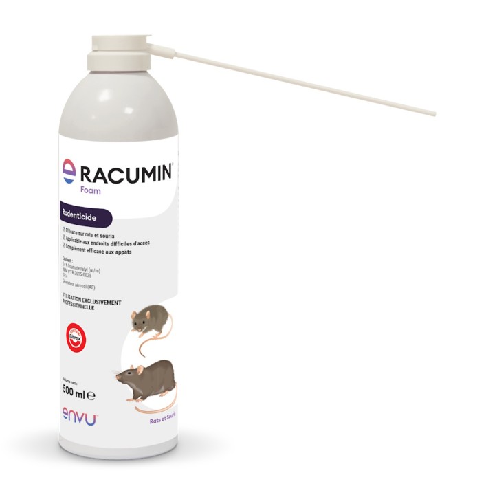 Rodenticide Racumin Foam Envu - Mousse prête à l'emploi - Bombe 500 ml