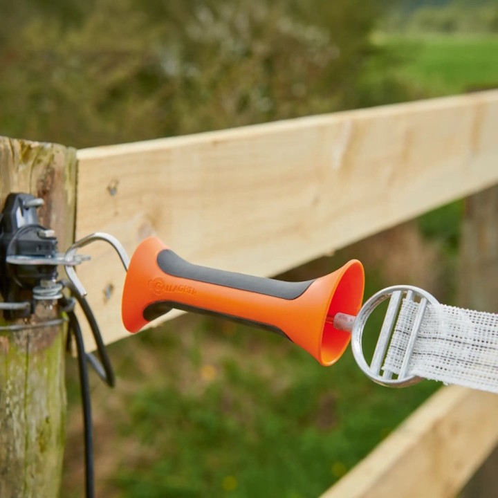Poignée haute résistance avec revêtement caoutchouc pour ruban Gallagher