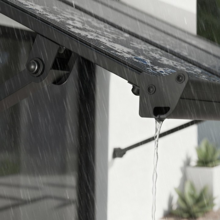 Auvent de porte Canopy Augustine Canopia - Noir - gris opaque