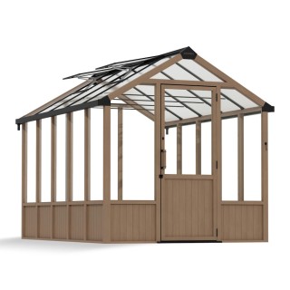 Kit serre de jardin Nature bois de cèdre Canopia - Panneaux polycarbonate transparents
