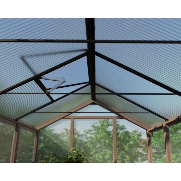 Kit serre de jardin Nature bois de cèdre Canopia - Panneaux polycarbonate transparents