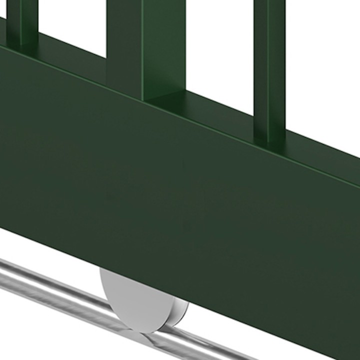 Portail industriel coulissant Medium Largeur 5m Barreaudé