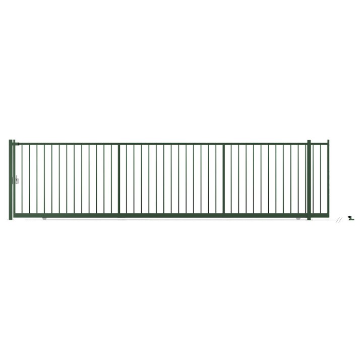 Portail industriel coulissant Medium Largeur 7m Barreaudé