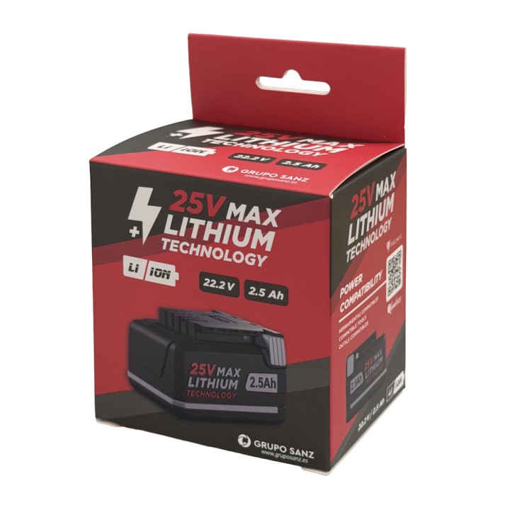 Batterie lithium-ion 25 VMAX 2,5 Ah - 22,2 V Pulmic