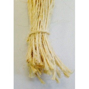Ficelle Naturelle sisal blanc non huilé ( Bio) botte de 100 brins de 60 cm