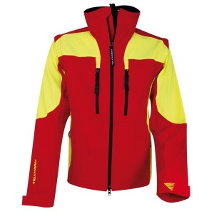 Blouson été de travail en Cordura manches amovibles GRIGNAN rouge & jaune