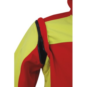 Blouson été de travail en Cordura manches amovibles GRIGNAN rouge & jaune