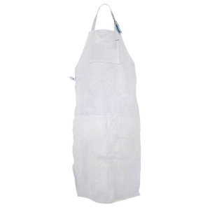 Tablier de débroussaillage en cuir gris