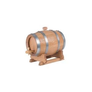 Fûts en chêne verni Allary avec robinet, cerclage galvanisé - 2 à 20 litres