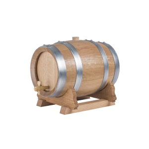 Fûts en chêne verni Allary avec robinet, cerclage galvanisé - 2 à 20 litres