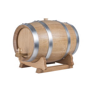 Fûts en chêne verni Allary avec robinet, cerclage galvanisé - 2 à 20 litres