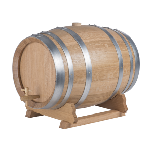 Fûts en chêne verni Allary avec robinet, cerclage galvanisé - 2 à 20 litres