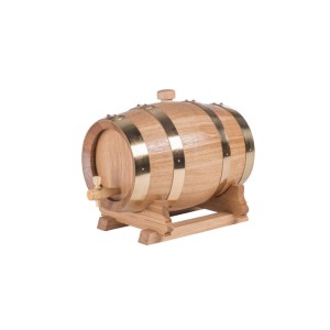Fûts en chêne verni Allary avec robinet, cerclage laiton - 1 à 5 litres