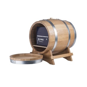 Fûts en chêne verni Allary avec robinet, pour bag in box - 3 à 10 litres