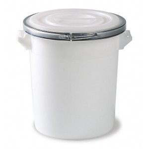 Fûts alimentaires, blanc, avec couvercle - 75 ou 100 litres