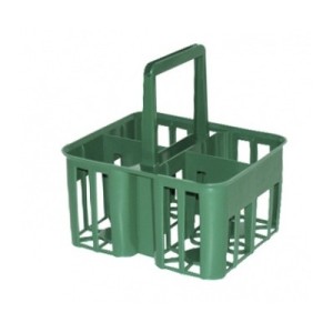 Panier empilable 4 bouteilles, couleur vert
