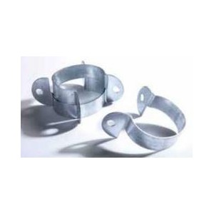Collier acier pour poteau Quickfix galvanisé, sachet de 4