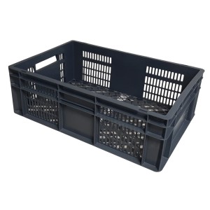 Bac gerbable Euronorme gris 60x40x20cm, ajouré 40 Litres