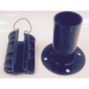 Platine de Fixation sur Muret Autobloquante pour Piquet T30 Verte