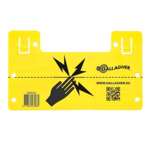 Plaquette de signalisation de clôture électrique Gallagher