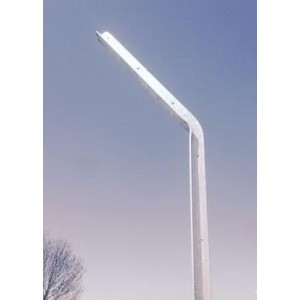 Poteau T de défense 2,50 m avec bavolet de 50 cm, galvanisation à chaud