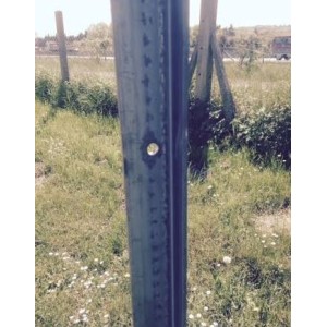 Piquet de Parc Agricole en T, acier brut, Hauteur 2 m par 100 unités