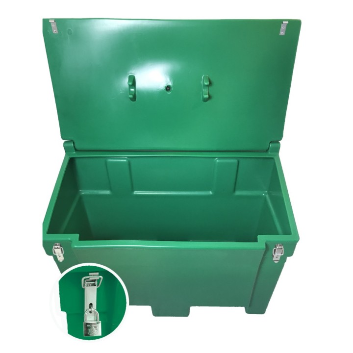 Bacs de stockage Plast'Up, avec grenouillères et cadenas - 100, 200 ou 300 L