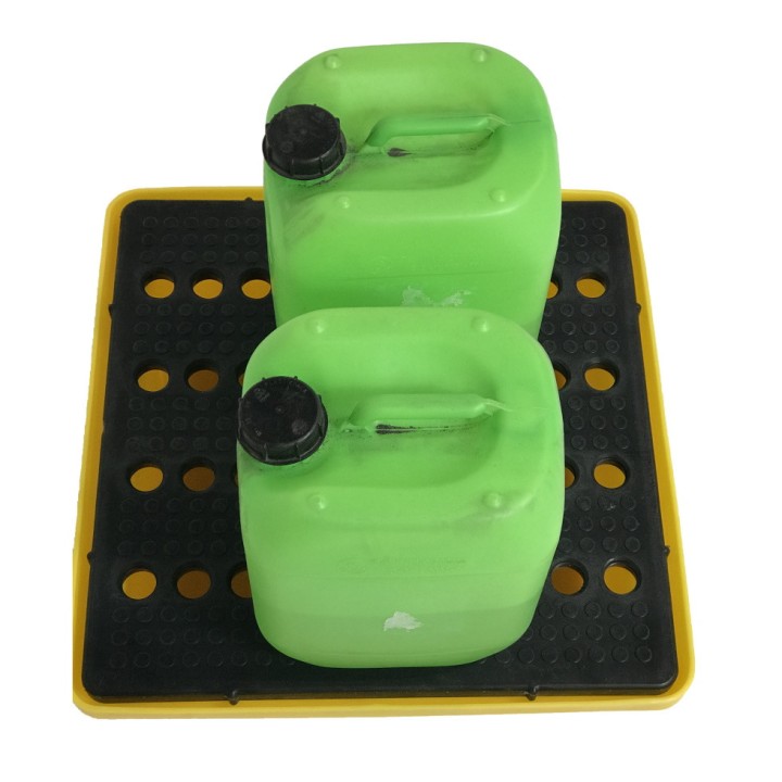 Bacs de rétention jaune Plast'Up, empilable, avec ou sans caillebotis - 30 L