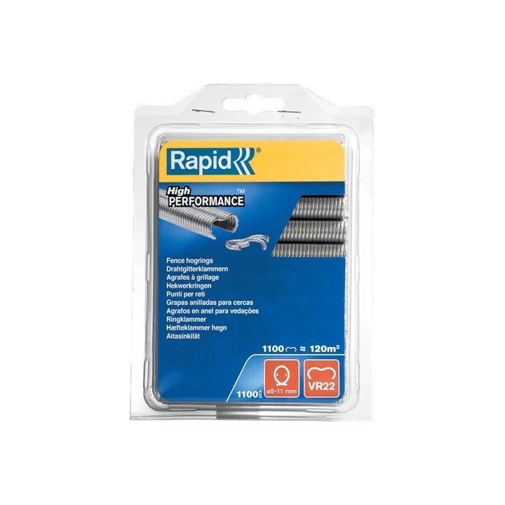 Agrafes Rapid VR22 Galva (x1100) pour pince Rapid FP20 ou FP222