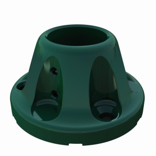 Platine de pose sur muret en Polyamide Vert pour piquet Quickfix
