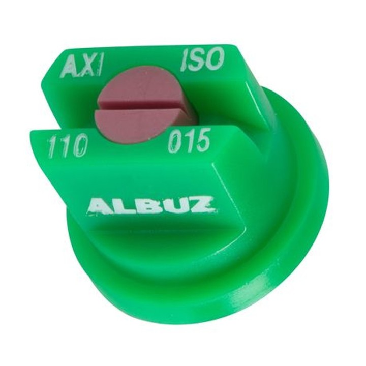 Buse AXI 110° standard ou Fast-Cap Albuz à fente à grand champ de pression - Verte