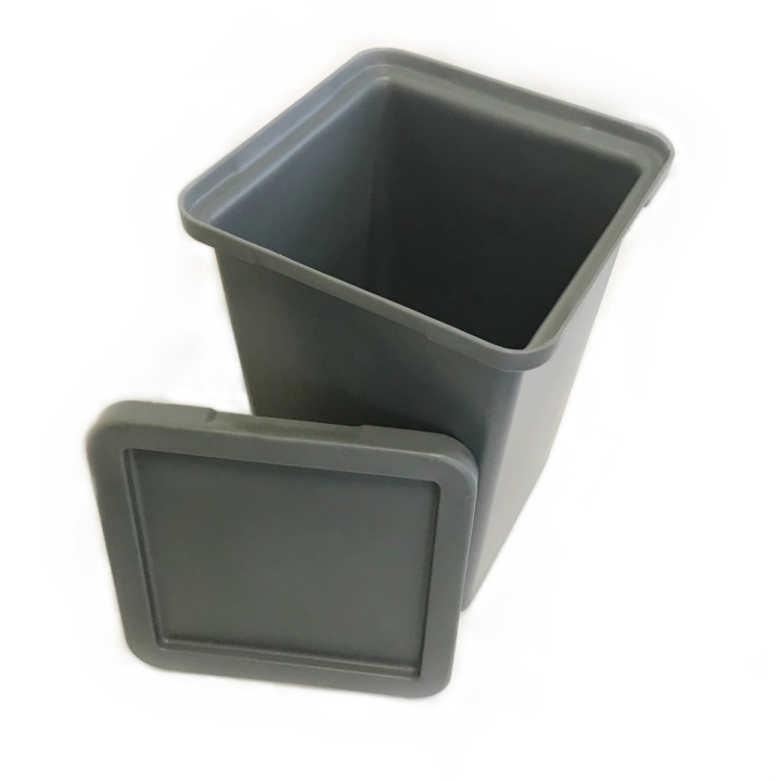 Bacs de stockage avec couvercle Plast'Up, 120 L coloris au choix