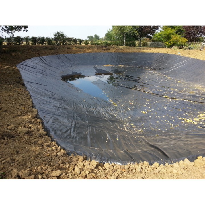 Bâche noire pour bassin PE 350µ, dim. 9 x 15 m