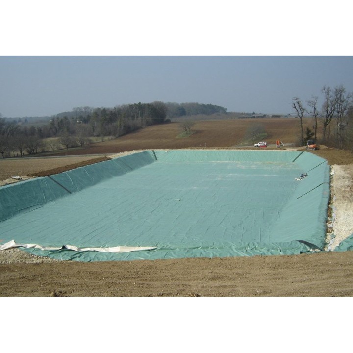 Bâche verte/blanche pour bassin PE 450µ, dim. 5 x 44 m
