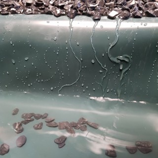 Bâche verte/blanche pour bassin PE 450µ, dim. 17 x 48 m