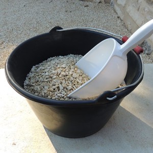 Pelle à grain, sel, aliments Ronde Qualité Alimentaire Capacité 2 Litres