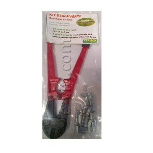 Kit découverte Petite Pince à sertir + 50 manchons pour fils de 1,6 à 2,5mm