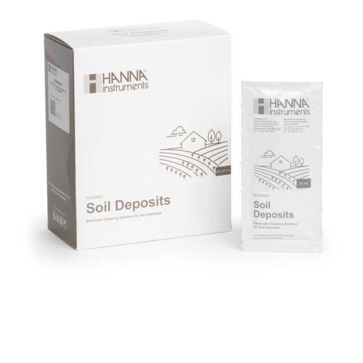 Solution nettoyage Hanna Instruments, pour électrodes, sols, 25 sachets