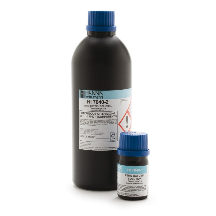 Solution zéro oxygène Hanna Instruments, 2 bouteilles (500 ml et 35 ml)